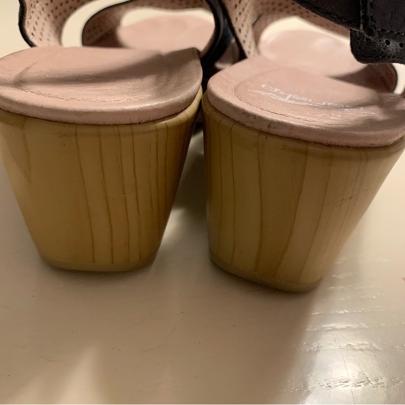 Dansko Blue Wedge Sandals with Cross-Strap Design - Picture 8 of 9